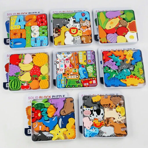 Wooden Animal Number Puzzle